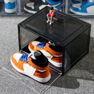 Plastic Simple Flip Combination Shoe Cabinet Household Dormitory Magnetic Absorption Storage Box Acrylic Transparent Shoe Box