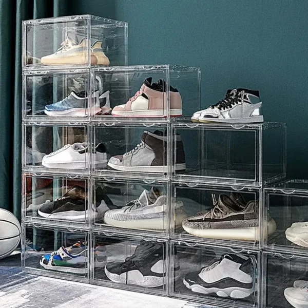 Shoe Organizer Breathable Ventilation Stackable Shoe Case Dustproof Moisture-proof Transparent Keep Tidy Shoe Stand Shelf