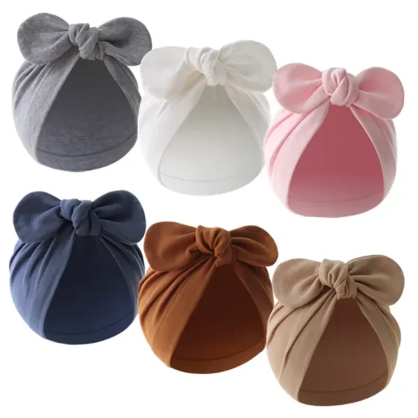 Cute Baby Hat Newborn Beanie Cotton Soft Elastic Baby Cap for Girls Boy Hats Newborn Photography Props Infant Bonnet Accessories