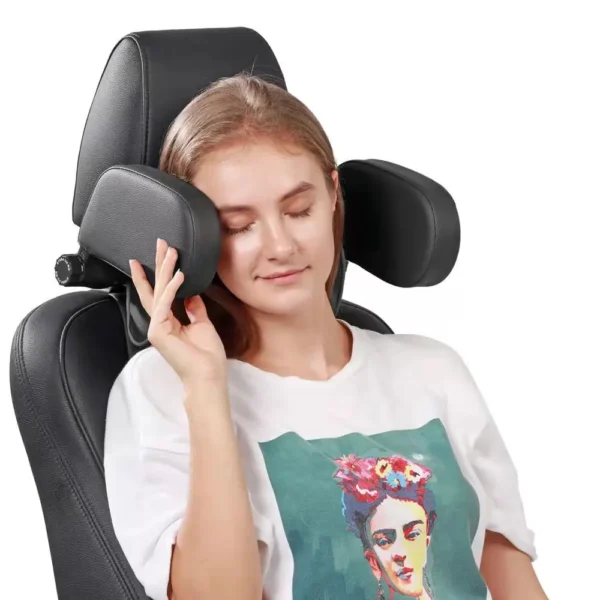 1Set New Car Neck Headrest Pillow Cushion Car Seat Memory Foam Pad Sleep Side Head Telescopic Support on Cervical Spine